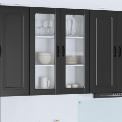 Szafka kuchenna Czarny 80 x 31 x 100 cm Materiał drewnopochodny