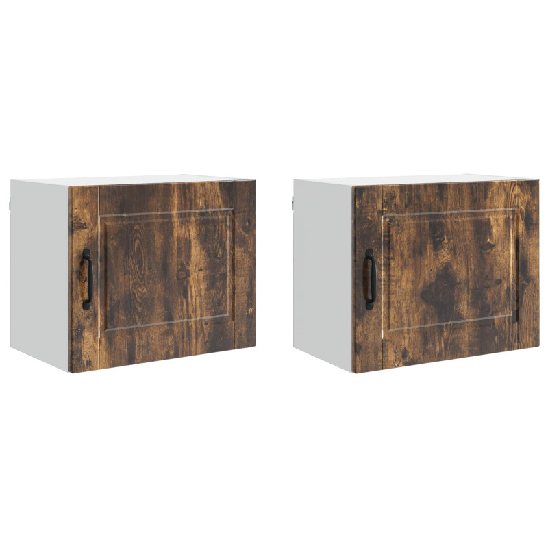 Szafka kuchenna z półką 2 pcs Dąb wędzony 50 x 31 x 40 cm