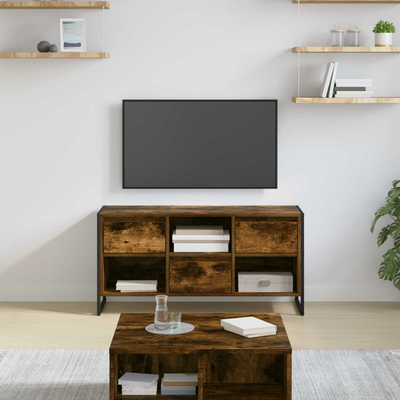 Szafka pod telewizor z szufladą Dąb dymny 100 x 36 x 49,5 cm