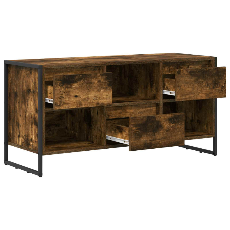 Szafka pod telewizor z szufladą Dąb dymny 100 x 36 x 49,5 cm