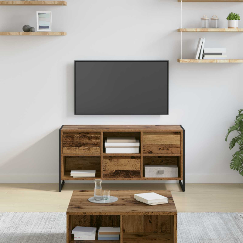 Szafka pod telewizor z szufladą Stare drewno 100 x 36 x 49,5 cm