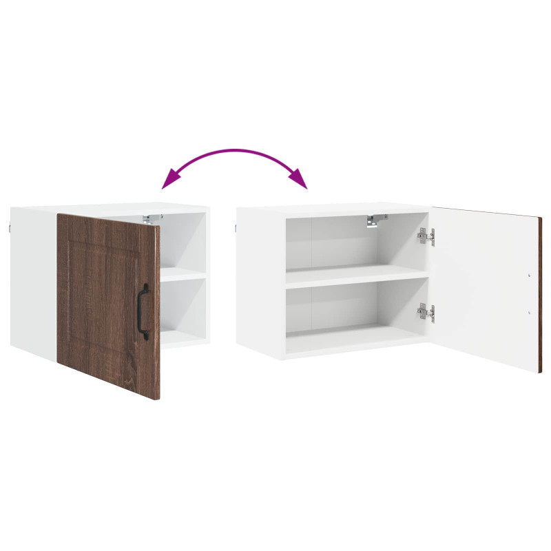 Szafka kuchenna z półką 2 pcs Brązowy dąb 50 x 31 x 40 cm