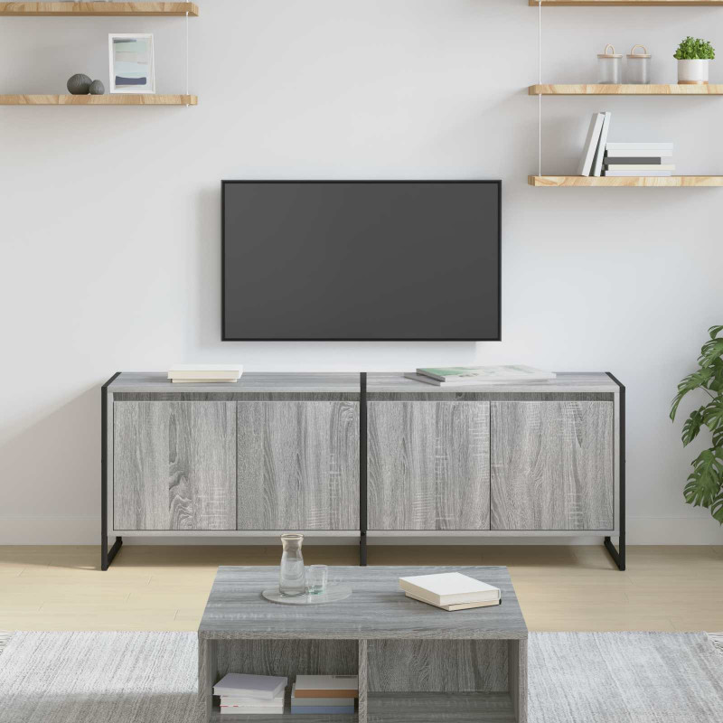 Szafka pod telewizor Szary Sonoma 140 x 36 x 49.5 cm
