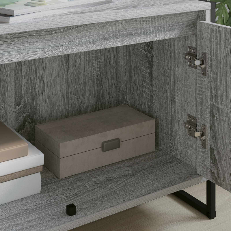 Szafka pod telewizor Szary Sonoma 140 x 36 x 49.5 cm