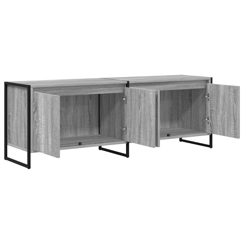 Szafka pod telewizor Szary Sonoma 140 x 36 x 49.5 cm