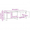 Szafka pod telewizor Szary Sonoma 140 x 36 x 49.5 cm