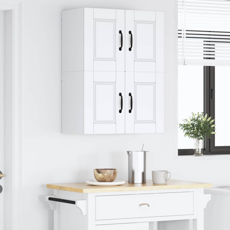 Szafka kuchenna z półką z drzwiami 2 pcs Biały 60 x 31 x 40 cm