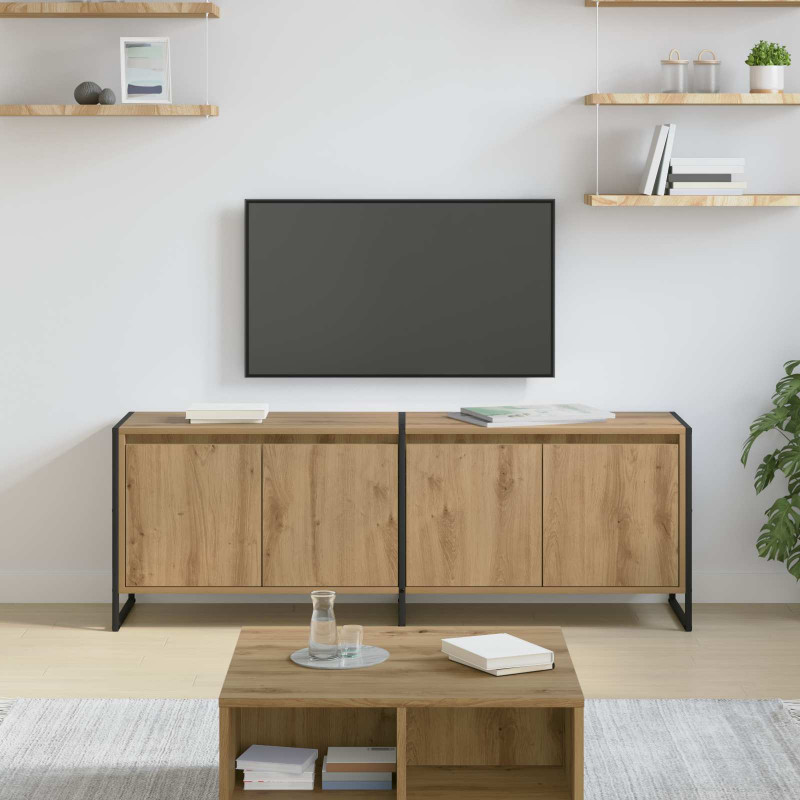 Szafka pod telewizor Dąb rzemieślniczy 140 x 36 x 49.5 cm