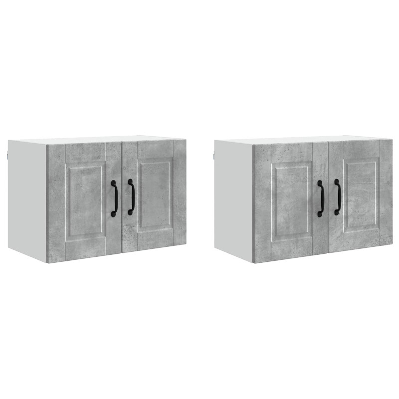 Szafka kuchenna z półką 2 pcs Betonowy szary 60 x 31 x 40 cm
