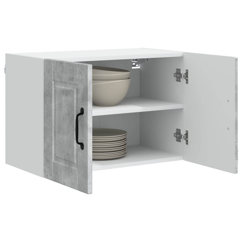 Szafka kuchenna z półką 2 pcs Betonowy szary 60 x 31 x 40 cm