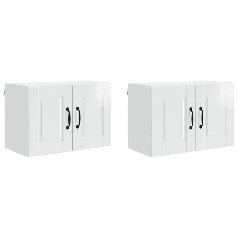Szafka kuchenna 2 pcs Wysoki połysk biały 60 x 31 x 40 cm