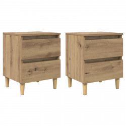 Szafki na łóżko 2 pcs Dąb rzemieślniczy 40 x 35 x 50 cm