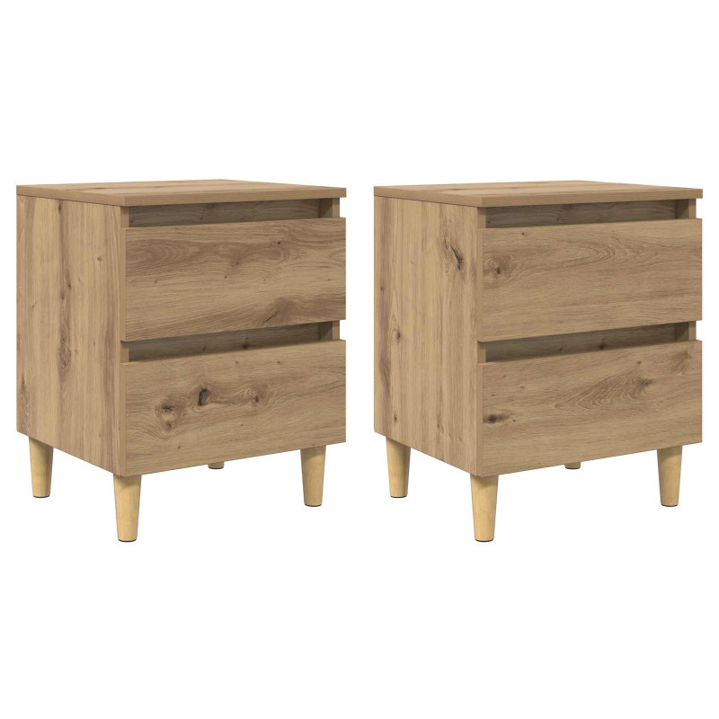 Szafki na łóżko 2 pcs Dąb rzemieślniczy 40 x 35 x 50 cm