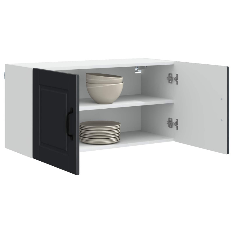 Szafka kuchenna Czarny 80 x 31 x 40 cm Materiał drewnopochodny