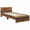 Ramka łóżka Stare drewno 100 x 200 cm Materiał drewnopochodny