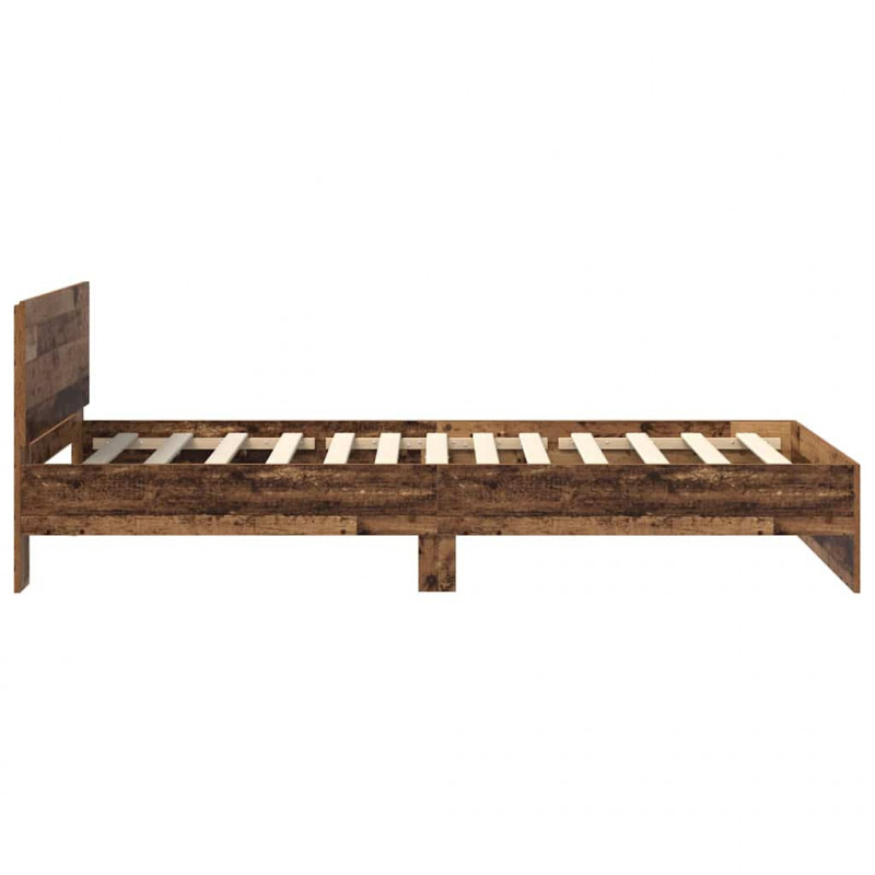 Ramka łóżka Stare drewno 90 x 190 cm Materiał drewnopochodny