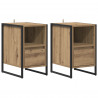 Stolik nocny 2 pcs Dąb rzemieślniczy 39,5 x 30 x 50 cm
