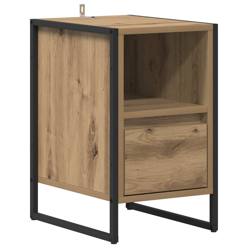 Stolik nocny 2 pcs Dąb rzemieślniczy 39,5 x 30 x 50 cm