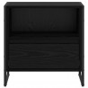 Stolik nocny z szufladą 2 pcs Czarny Dąb 50 x 39,5 x 50 cm