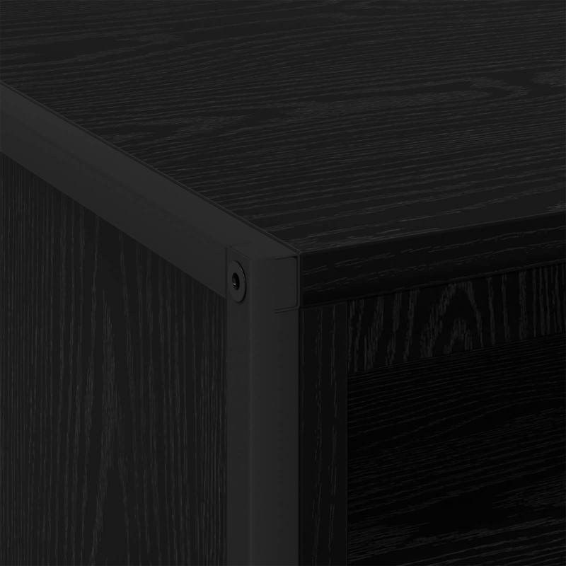 Stolik nocny z szufladą 2 pcs Czarny Dąb 50 x 39,5 x 50 cm