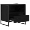 Stolik nocny z szufladą 2 pcs Czarny Dąb 50 x 39,5 x 50 cm