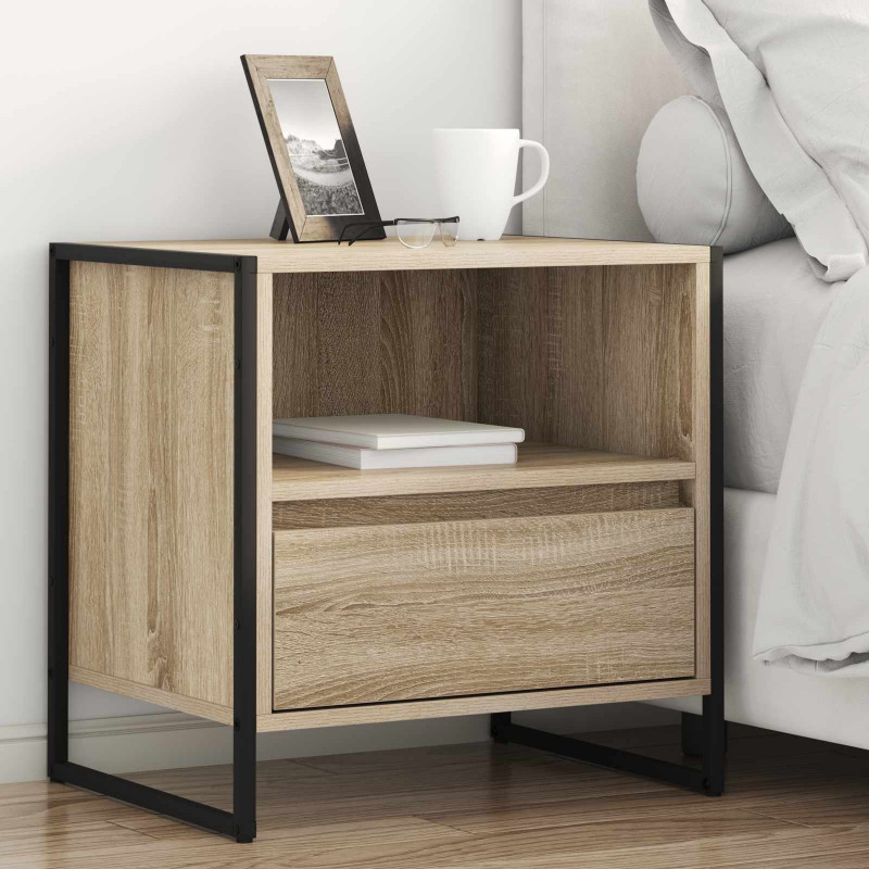 Stolik nocny Sonoma 50 x 39,5 x 50 cm Materiał drewnopochodny