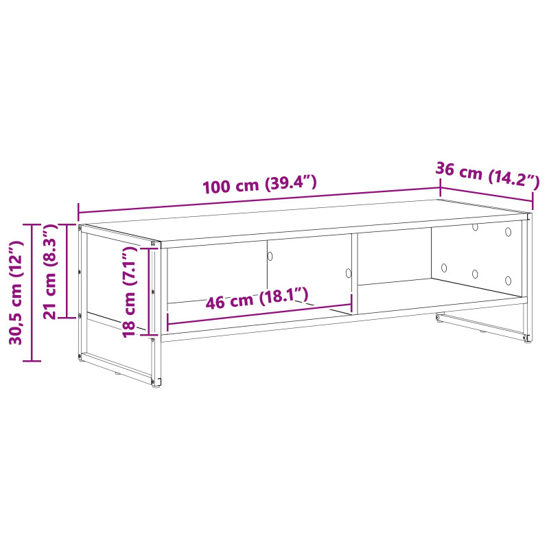 Szafka pod telewizor Sonoma 100 x 36.5 x 30.5 cm
