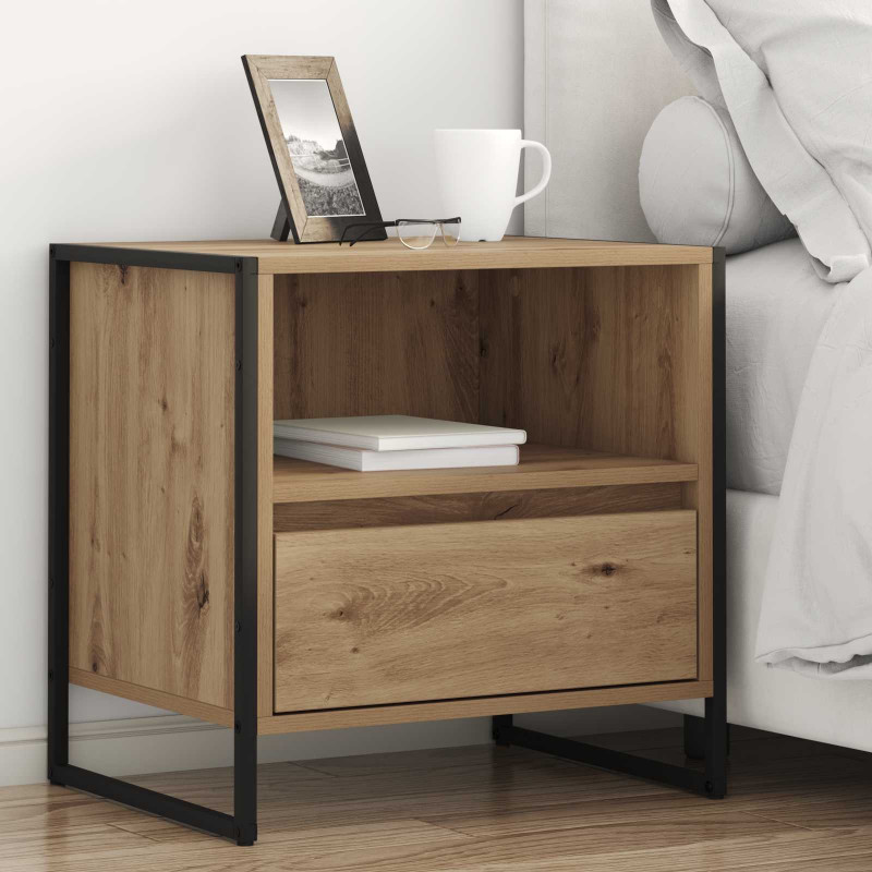 Stolik nocny 2 pcs Dąb rzemieślniczy 50 x 39,5 x 50 cm
