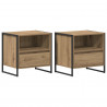 Stolik nocny 2 pcs Dąb rzemieślniczy 50 x 39,5 x 50 cm