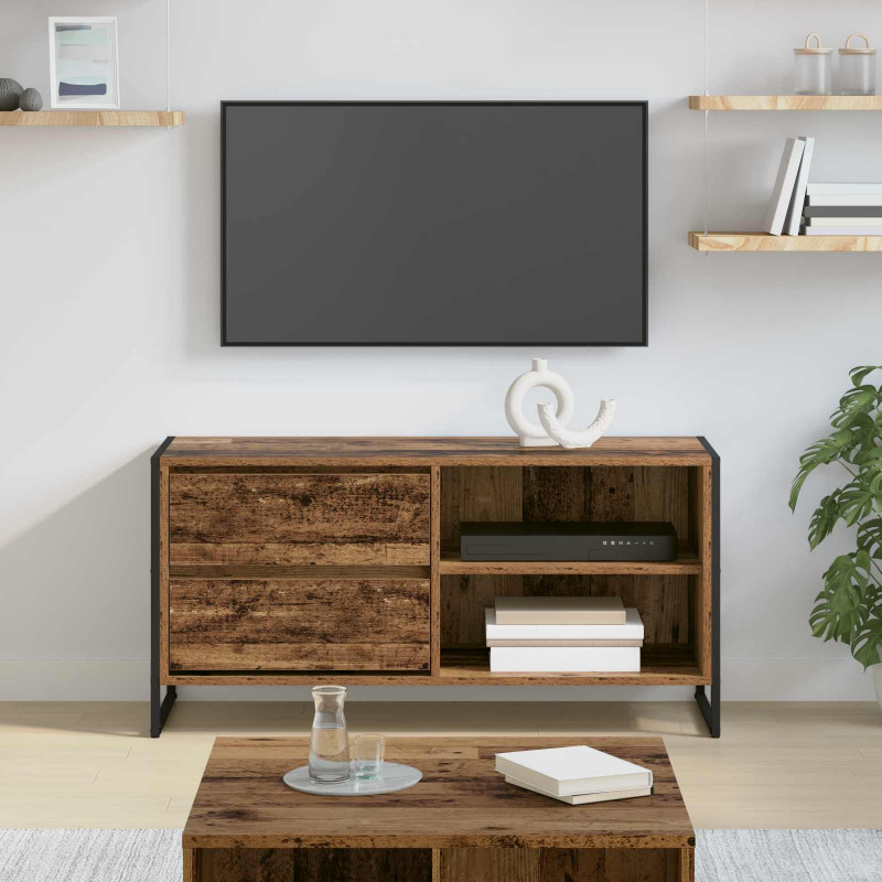 Szafka pod telewizor z szufladą Stare drewno 100 x 36 x 49,5 cm