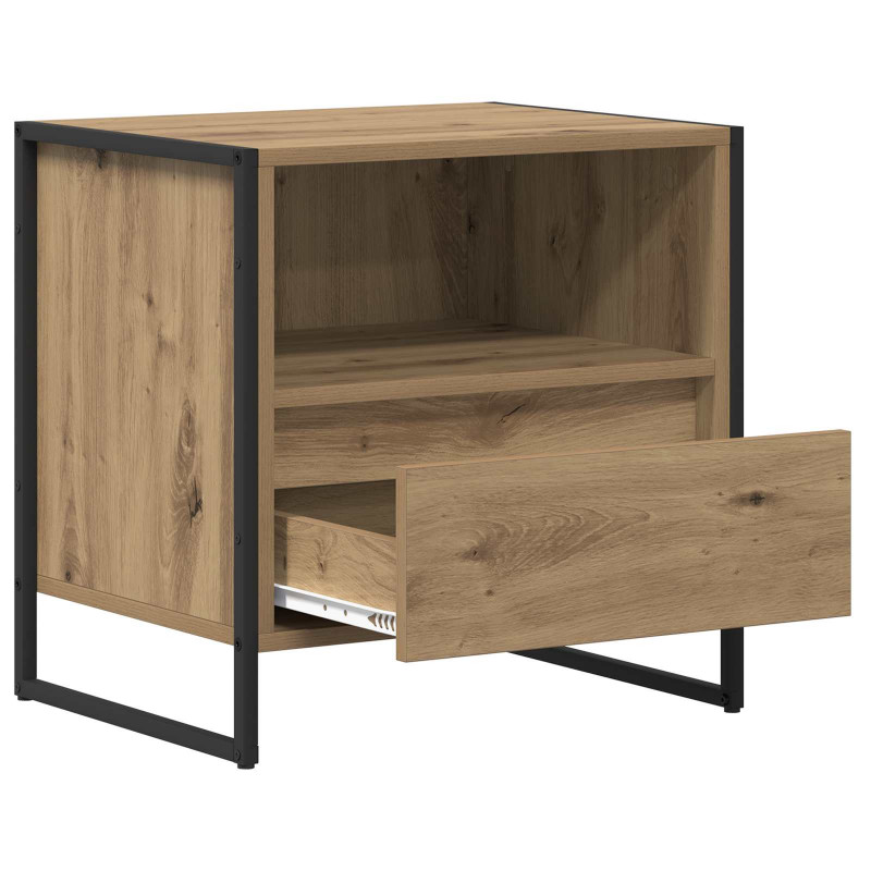Stolik nocny 2 pcs Dąb rzemieślniczy 50 x 39,5 x 50 cm