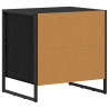 Stolik nocny z szufladą 2 pcs Czarny Dąb 50 x 39.5 x 50 cm