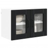 Szafka kuchenna z półką z drzwiami 2 pcs Czarny 60 x 31 x 40 cm