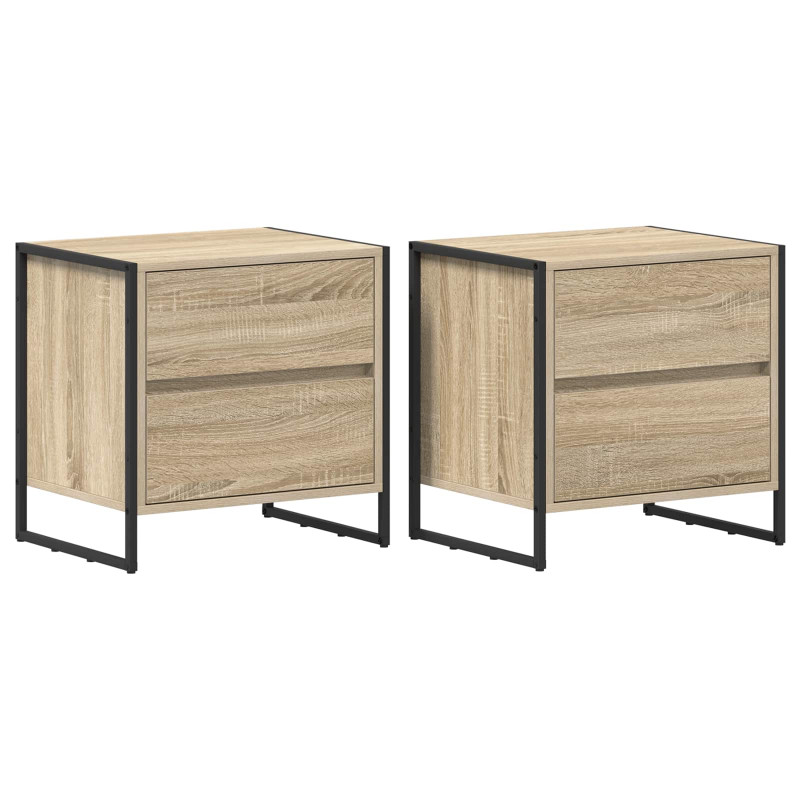 Stolik nocny z szufladą 2 pcs Sonoma 50 x 39.5 x 50 cm