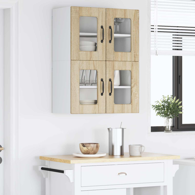 Szafka kuchenna z półką 2 pcs Dąb Sonoma 60 x 31 x 40 cm