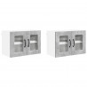 Szafka kuchenna z półką 2 pcs Betonowy szary 60 x 31 x 40 cm