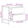 Stolik nocny z szufladą 2 pcs Dąb dymny 50 x 39.5 x 50 cm