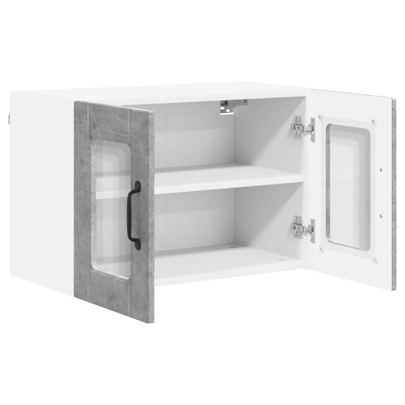 Szafka kuchenna z półką 2 pcs Betonowy szary 60 x 31 x 40 cm