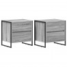 Stolik nocny z szufladą 2 pcs Szary Sonoma 50 x 39.5 x 50 cm