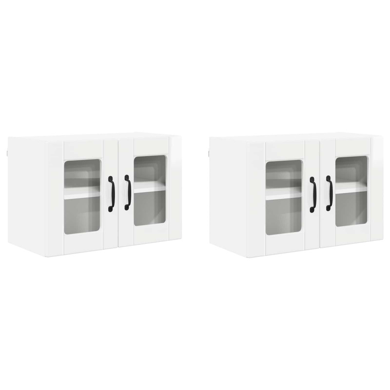 Szafka kuchenna 2 pcs Wysoki połysk biały 60 x 31 x 40 cm