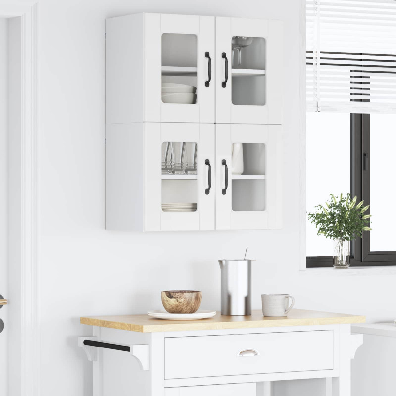 Szafka kuchenna 2 pcs Wysoki połysk biały 60 x 31 x 40 cm