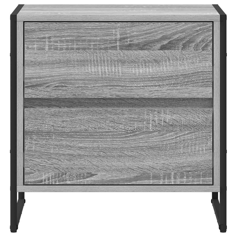 Stolik nocny z szufladą 2 pcs Szary Sonoma 50 x 39.5 x 50 cm