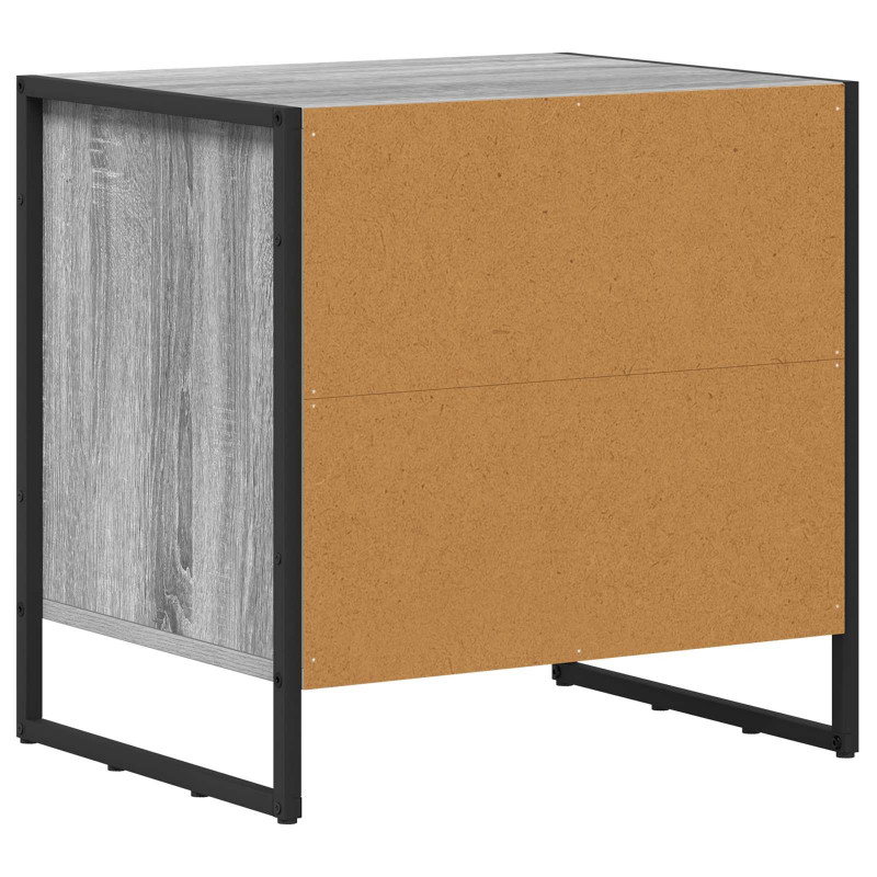 Stolik nocny z szufladą 2 pcs Szary Sonoma 50 x 39.5 x 50 cm
