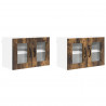 Szafka kuchenna z półką 2 pcs Dąb wędzony 60 x 31 x 40 cm