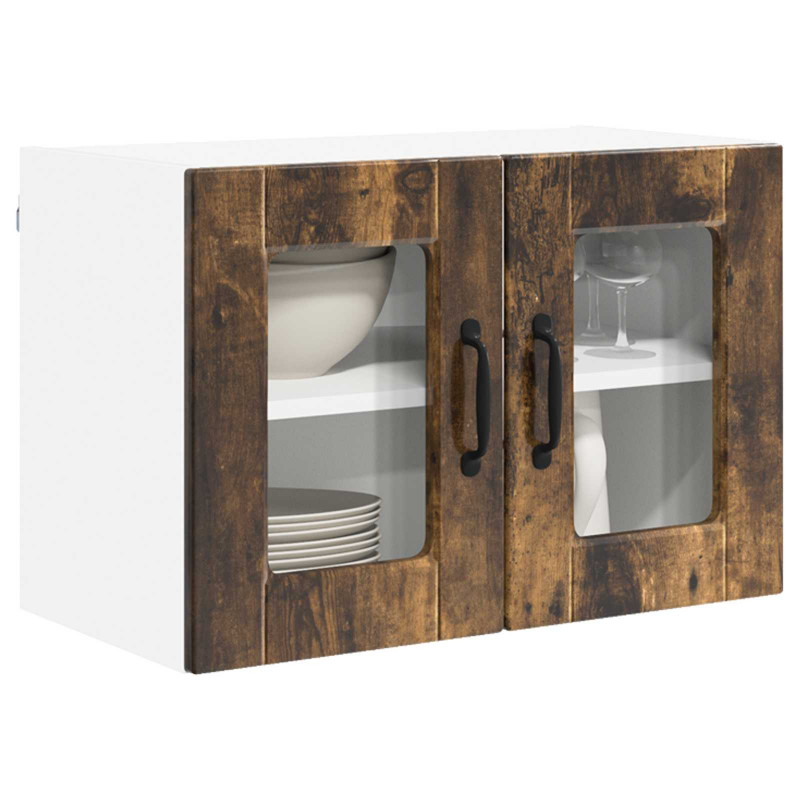 Szafka kuchenna z półką 2 pcs Dąb wędzony 60 x 31 x 40 cm