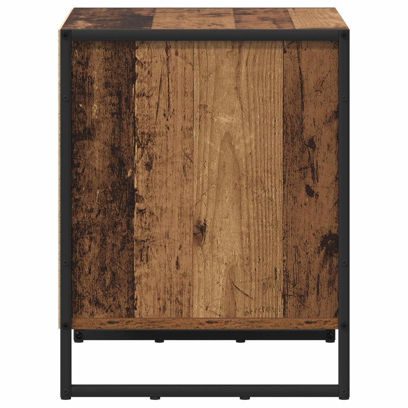 Stolik nocny z szufladą 2 pcs Stare drewno 50 x 39.5 x 50 cm