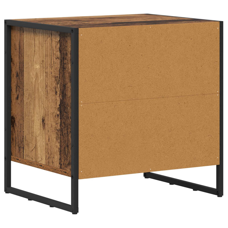 Stolik nocny z szufladą 2 pcs Stare drewno 50 x 39.5 x 50 cm