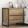 Stolik nocny 2 pcs Dąb rzemieślniczy 50 x 39.5 x 50 cm