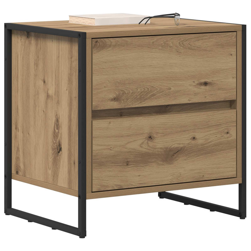 Stolik nocny 2 pcs Dąb rzemieślniczy 50 x 39.5 x 50 cm