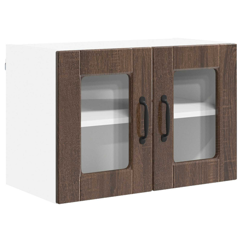 Szafka kuchenna z półką 2 pcs Brązowy dąb 60 x 31 x 40 cm